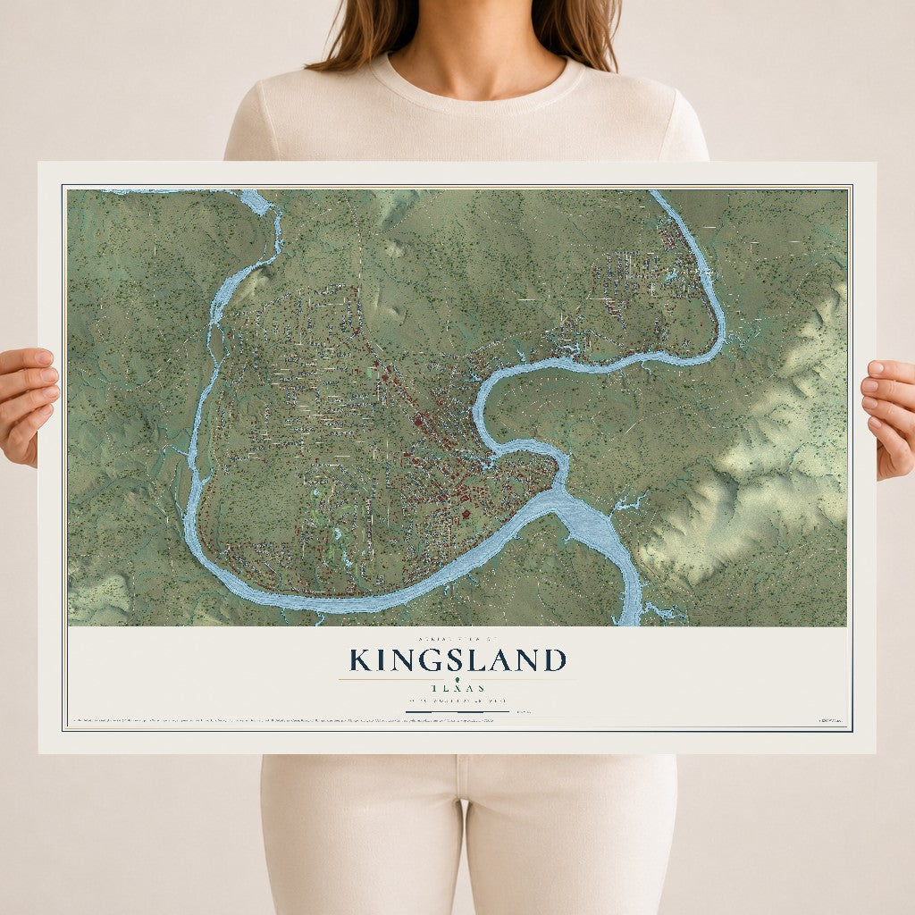 Map of Kingsland, Texas, 18 x 24 inch unframed archival matte print
