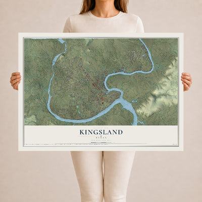 Map of Kingsland, Texas, 24 x 36 inch unframed archival matte print