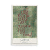 Map of Lantana, Texas, 12 x 18 inch unframed archival matte print