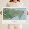 Map of San Leon, Texas, 12 x 18 inch unframed archival matte print