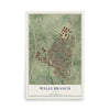 Map of Wells Branch, Texas, 12 x 18 inch unframed archival matte print