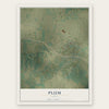 Plum, Texas map print, the full design