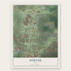 Porter, Texas map print, the full design