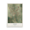 Map of Poteet, Texas, 12 x 18 inch unframed archival matte print