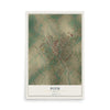 Map of Poth, Texas, 12 x 18 inch unframed archival matte print