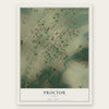 Proctor, Texas map print, the full design