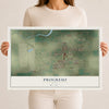 Map of Progreso, Texas, 12 x 18 inch unframed archival matte print