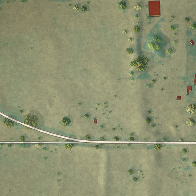 Close-up of the map of Quail, Texas print showing street and building detail