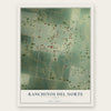 Ranchitos del Norte, Texas map print, the full design