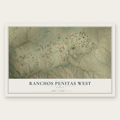 Ranchos Penitas West, Texas map print, the full design
