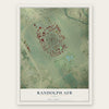 Randolph AFB, Texas map print, the full design