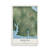 Map of Redwater, Texas, 12 x 18 inch unframed archival matte print