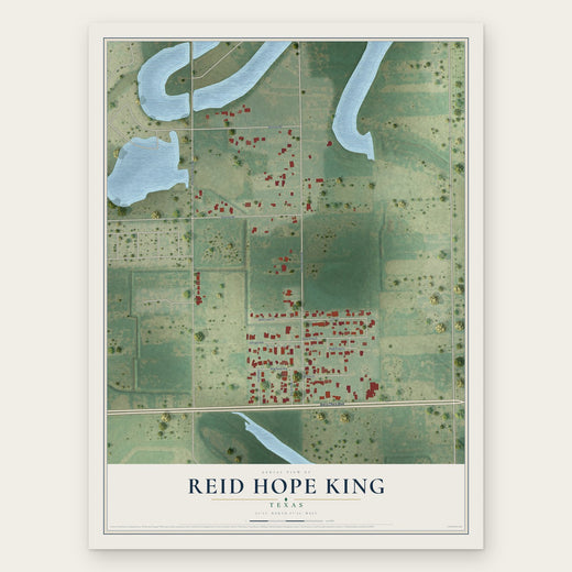 Reid Hope King, Texas map print, the full design