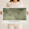 Map of Richland Springs, Texas, 12 x 18 inch unframed archival matte print