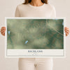 Map of Richland, Texas, 12 x 18 inch unframed archival matte print