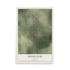 Map of Rising Star, Texas, 12 x 18 inch unframed archival matte print