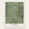 Rochelle, Texas map print, the full design