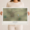 Map of Roscoe, Texas, 12 x 18 inch unframed archival matte print