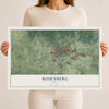 Map of Rosenberg, Texas, 12 x 18 inch unframed archival matte print