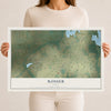 Map of Rosser, Texas, 12 x 18 inch unframed archival matte print