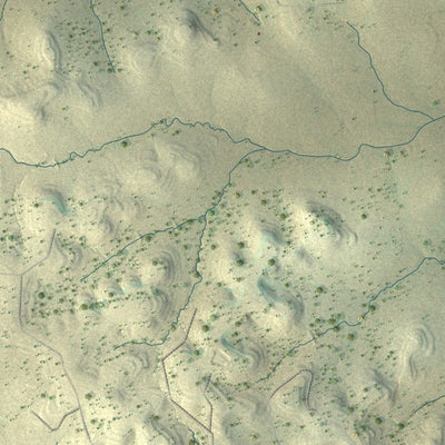 Close-up of the map of Round Mountain, Texas print showing street and building detail