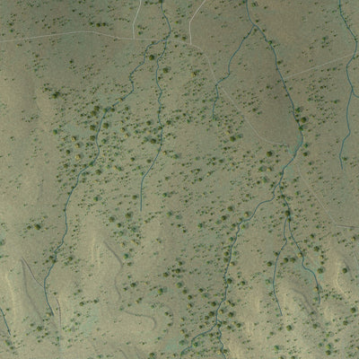 Second close-up of the map of Round Mountain, Texas print showing more streets and buildings