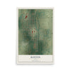 Map of Roxton, Texas, 12 x 18 inch unframed archival matte print
