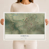 Map of Sabinal, Texas, 12 x 18 inch unframed archival matte print