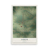 Map of Sadler, Texas, 12 x 18 inch unframed archival matte print