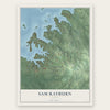 Sam Rayburn, Texas map print, the full design