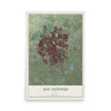 Map of San Antonio, Texas, 12 x 18 inch unframed archival matte print