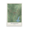 Map of San Augustine, Texas, 12 x 18 inch unframed archival matte print