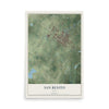 Map of San Benito, Texas, 12 x 18 inch unframed archival matte print