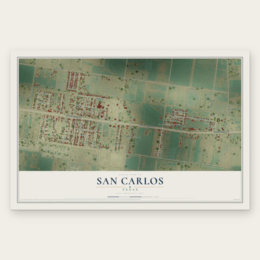 San Carlos, Texas map print, the full design
