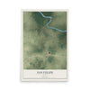 Map of San Felipe, Texas, 12 x 18 inch unframed archival matte print