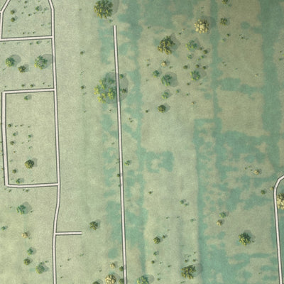 Second close-up of the map of San Leanna, Texas print showing more streets and buildings