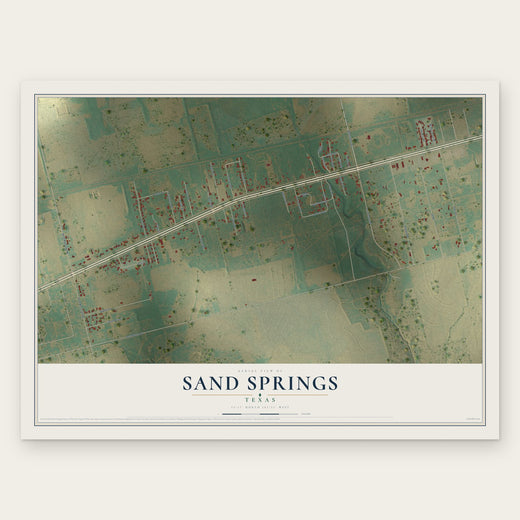 Sand Springs, Texas map print, the full design
