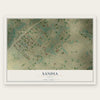 Sandia, Texas map print, the full design
