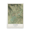 Map of Sanford, Texas, 12 x 18 inch unframed archival matte print