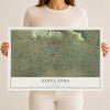 Map of Santa Anna, Texas, 12 x 18 inch unframed archival matte print