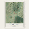 Santa Cruz, Texas map print, the full design