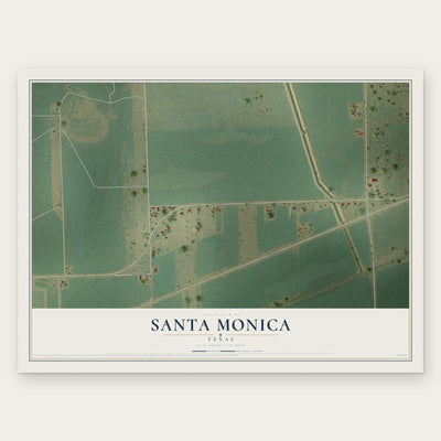 Santa Monica, Texas map print, the full design