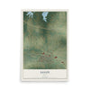Map of Savoy, Texas, 12 x 18 inch unframed archival matte print