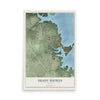 Map of Shady Shores, Texas, 12 x 18 inch unframed archival matte print