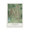 Map of Shenandoah, Texas, 12 x 18 inch unframed archival matte print