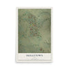 Map of Skellytown, Texas, 12 x 18 inch unframed archival matte print