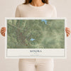 Map of Sonora, Texas, 12 x 18 inch unframed archival matte print