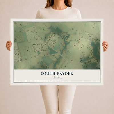 Map of South Frydek, Texas, 24 x 36 inch unframed archival matte print