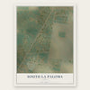 South La Paloma, Texas map print, the full design