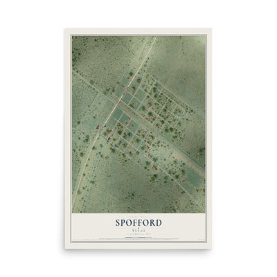 Map of Spofford, Texas, 12 x 18 inch unframed archival matte print